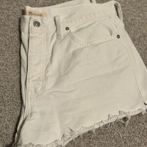 Madewell Women's White Denim Shorts